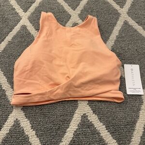 Athleta Conscious Cut Out Crop D-DD NEW size Large‎ Orange $69 Workout